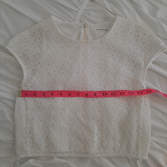 CLUB MONACO Lace Crop Top, Size XS - Picture 7 of 10